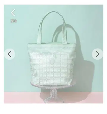 Q-pot 초코 민트 토트백