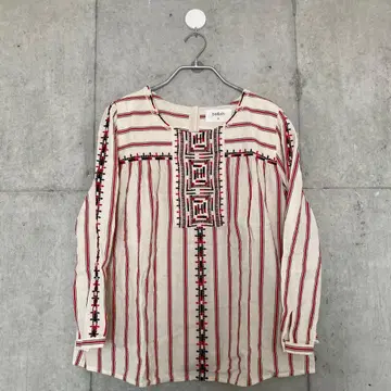 ba&sh 스트라이프 자수 셔츠 사이즈 3