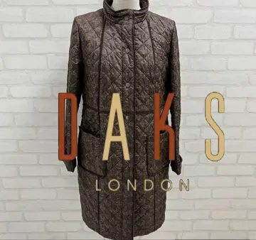 새상품급 DAKS 브라운 퀼팅 자켓 롱