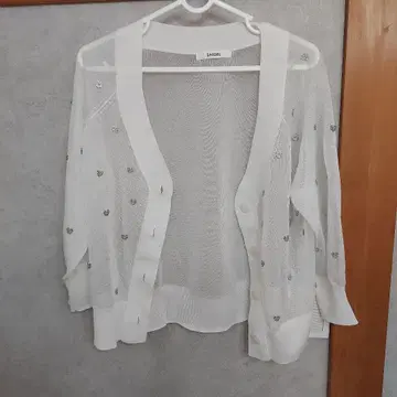 SNIDEL 하트 메쉬 가디건