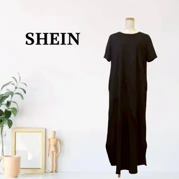 zG56 [ L ] 쉬인 롱 원피스 스트레이트 실루엣 크루넥