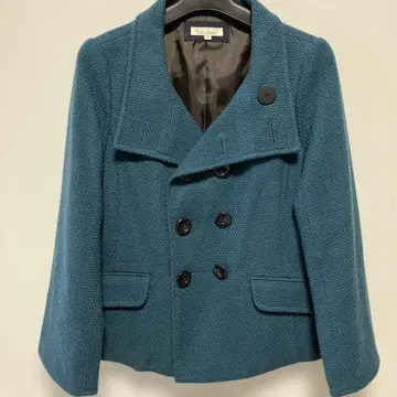 로페피크닉 터콰이즈 더블 브레스트 테일러드 자켓