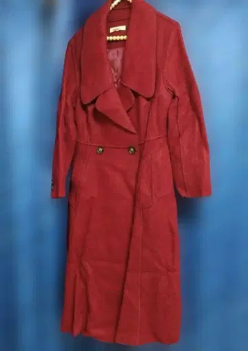 [ 새상품급 ] AMARPHIE 아말피 롱 코트 M 사이즈 와인 레드