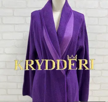 새상품급 KRYDDERI 퍼플 롱 울 코트