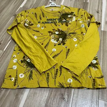 남성용 카네코 이사오 민들레 긴팔 티셔츠