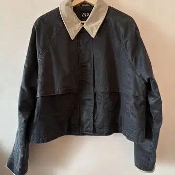 ZARA 블랙 코듀로이 옷깃 자켓 M