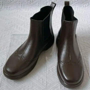 레인부츠 숏 완전 방수 다크 브라운 레인슈즈 L(26.5~27cm)