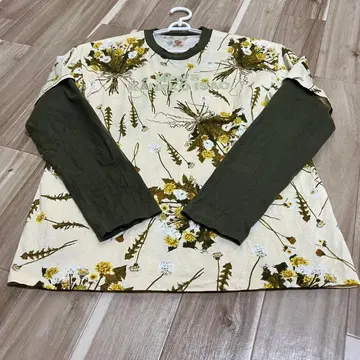 남성용 카네코 이사오 민들레 긴팔 티셔츠