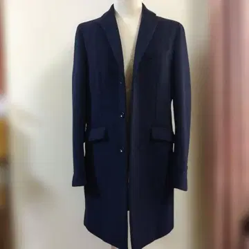 ABAHOUSE 네이비 체스터 코트