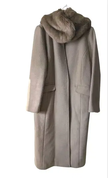 KBF 퍼 라이트 그레이 롱 코트