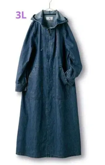 써니클라우드 데님 후드티 원피스 3L