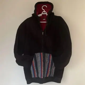 Ajara 네팔제 보아 후드티 안감 플리스 블랙