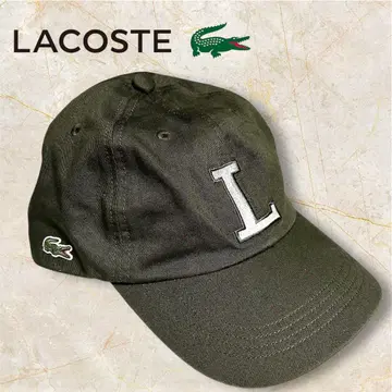 LACOSTE 라코스테 코튼 트윌 L 로고 캡 카키 일본제