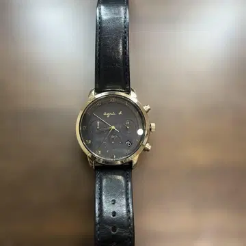 agnes b VR42-KDD0 크로노그래프 손목시계