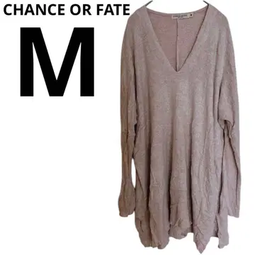 CHANCE OR FATE [ M ] 오버 사이즈 니트 핑크 롱 기장