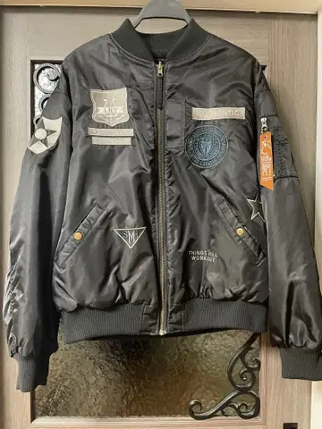 블랙 MA-1 플라이트 자켓 M