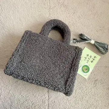 카와카미 모모코 씨 복숭아 보송보송 백 보아 소재 그레이 토트백