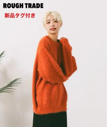 새상품 택 포함 ROUGH TRADE 라프트레이드 샤기 크루 니트 M