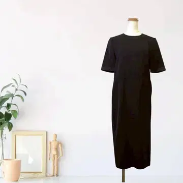 zG57 [프리 사이즈] 스트레이트 라인 반팔 드레스 크루넥