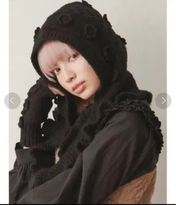 merry jenny 꽃 니트 발라클라바