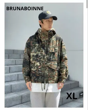 BRUNABOINNE 후드 부착 밀리터리 자켓 XL