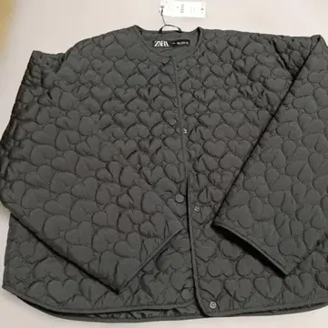 새상품 ZARA 퀼팅 자켓 하트 블랙 L