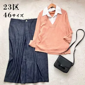 23구 빅 사이즈 46 레이어드 디자인 셔츠 니트 XXXL 4L 3XL