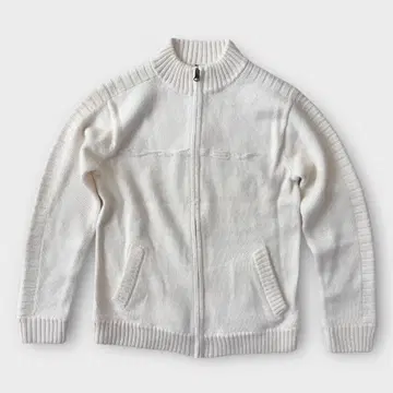 OAKLEY 오클리 니트 하프 지퍼 화이트 로고 울 심플