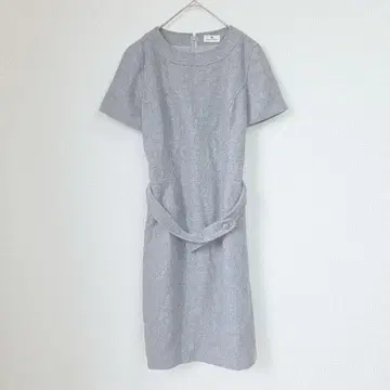 쿠레쥬 원피스 11호 M 그레이 반팔 울 100% 일본제