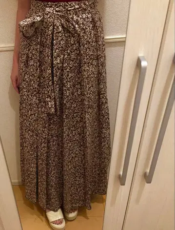 졸업식 하카마 대학생 꽃무늬 하카마 허리 리본 포함