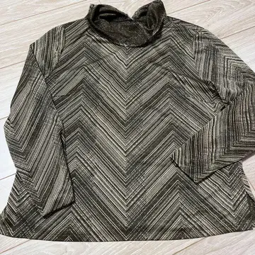 레리안 Leilian 상의 13+ 라메 골드 스트라이프