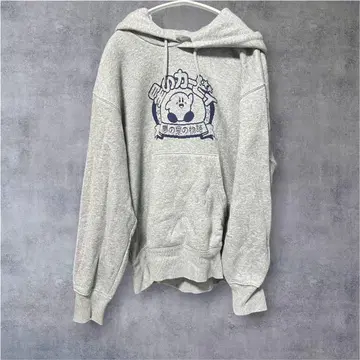 GU 빅 맨투맨 후드티 커비 그레이 속기모