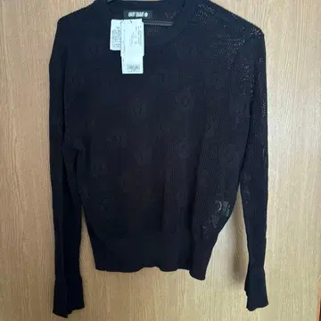 MARY QUANT 블랙 니트 M 시스루 편직