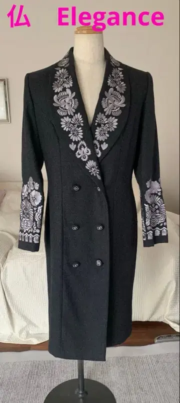 새상품급 프랑스 엘레강스 울 코트