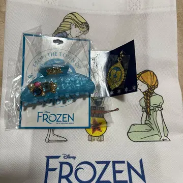 Disney Frozen 헤어 클립 & 키링 세트 극단 사계절 안나
