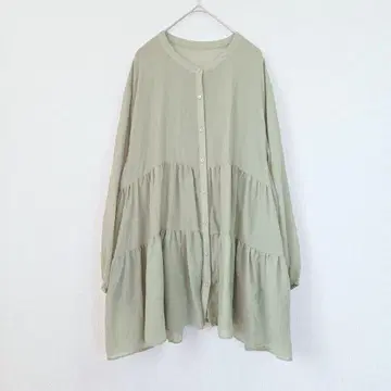 pink adobe 셔츠 티어드 L 민트 그린 겉옷