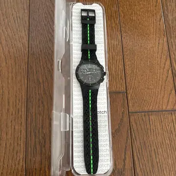 Swatch 손목시계 블랙/그린