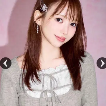 미개봉 새상품 미셸 마카롱 프릴 리본 리브 상의 FREE 그레이