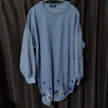 drugstore's 그레이 꽃무늬 자수 긴팔 튜닉 F