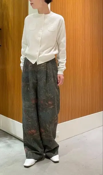 클리닝 완료 CABaN 코튼 캐시미어 가디건 S 화이트