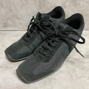 [노네임] (36) 스니커즈 웨지솔 블랙 스웨이드