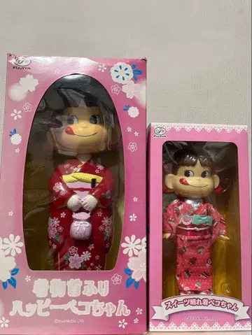 스위츠 단장 기모노 목 흔드는 해피 페코짱 인형 (2개 세트)