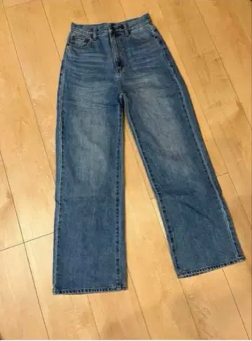 teenboop 루즈 스트레이트 데님 S 사이즈 블루