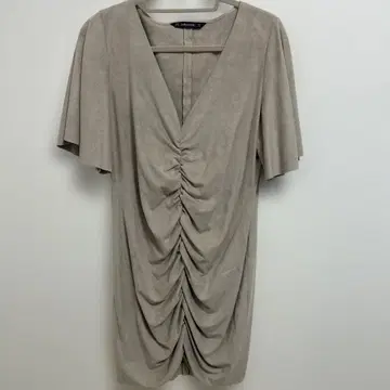 ZARA BASIC 베이지 미니 원피스 반팔