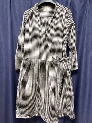 사만사 모스모스/sm2/깅엄 체크 랩 원피스 긴팔