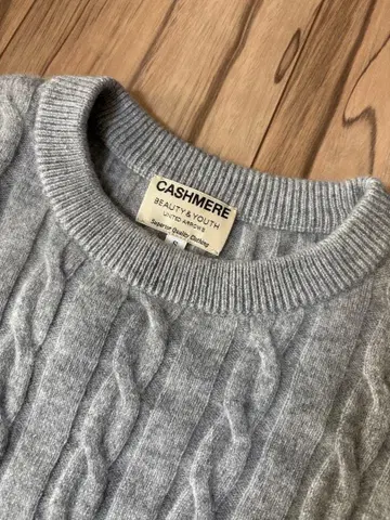 유나이티드 애로우즈 캐시미어 니트 그레이 S 사이즈