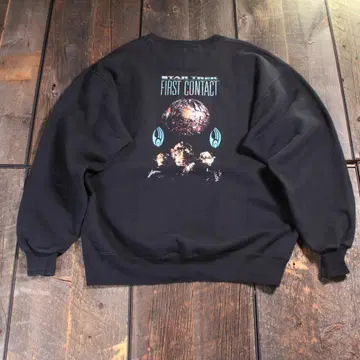 구제 의류 스타트렉 맨투맨 블랙 L USA제 퍼스트 콘택트