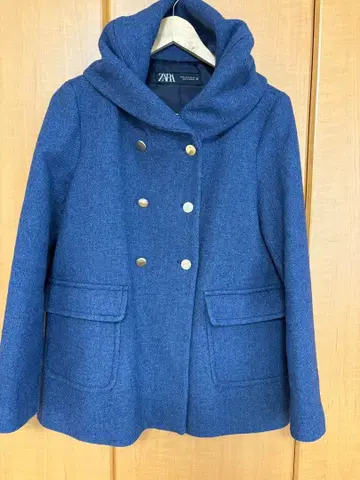 ZARA 네이비 블루 피 코트 M 사이즈