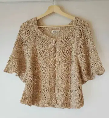 ANNA LUNA 레이스 뜨기 가디건 귀여운