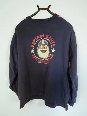 CAPTAIN SANTA 트레이닝복 맨투맨 중앙 프린트 L 사이즈